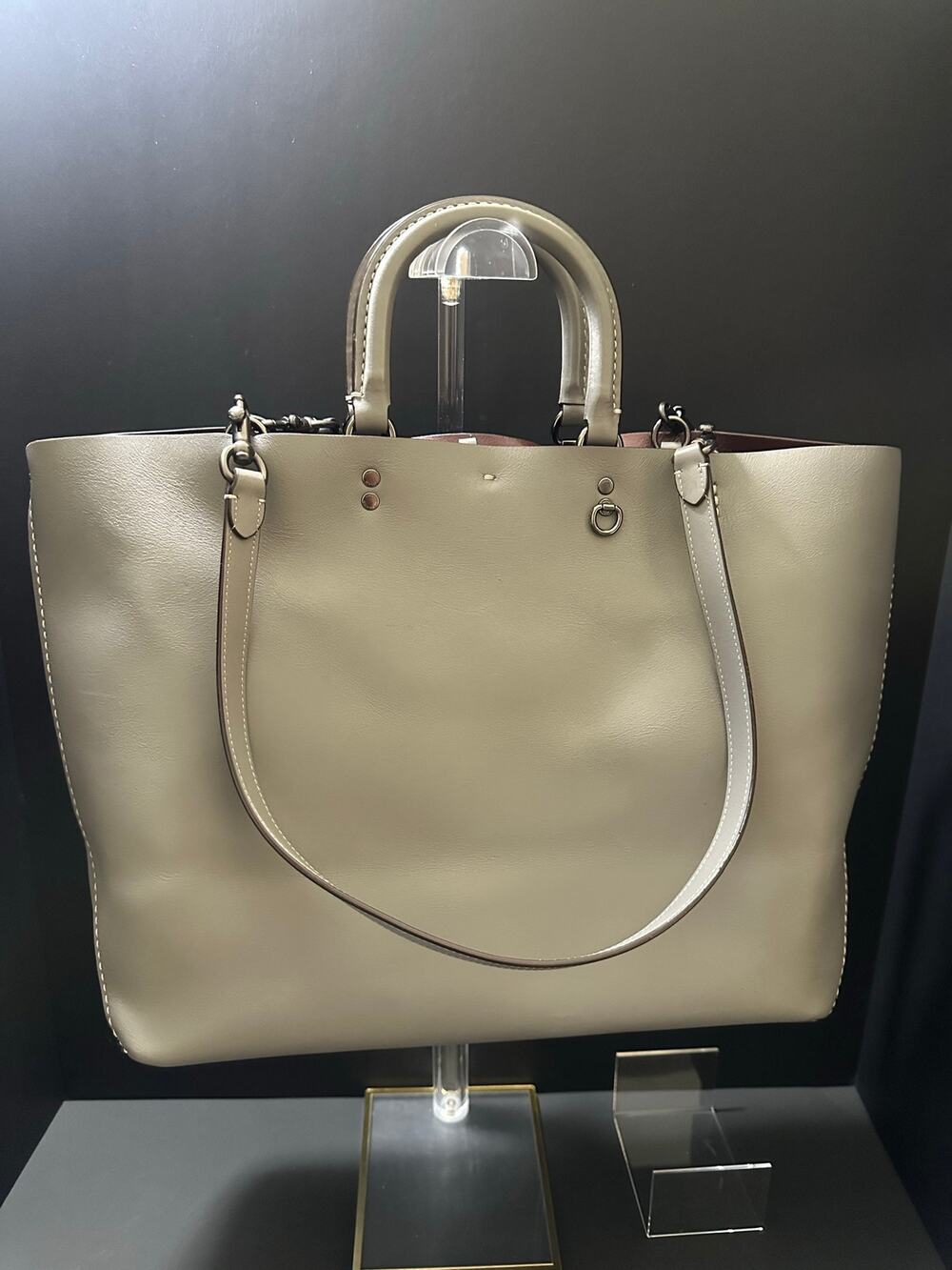 Coach 1941 Rogue Tote in Glovetanned Calf Leather - Heather Grey (Style 26886)